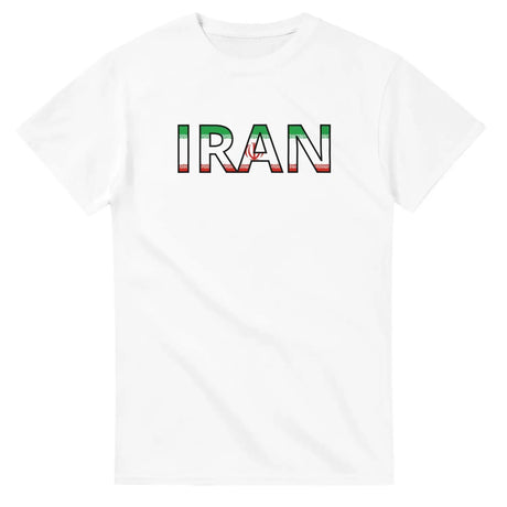 T-shirt drapeau iran en écriture - pixelforma