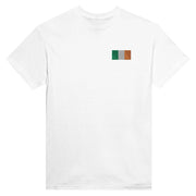 T-shirt drapeau irlande broderie couleur coton mélangé