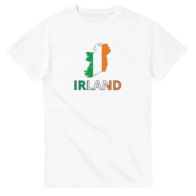 T-shirt drapeau irlande carte - pixelforma