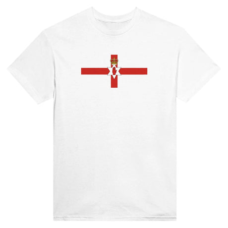 T-shirt drapeau irlande du nord brodé coton mélangé