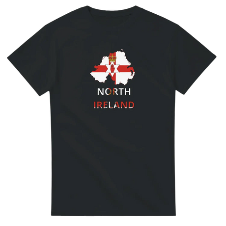 T-shirt drapeau irlande du nord carte - pixelforma