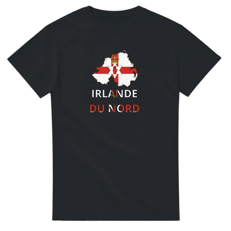 T-shirt drapeau irlande du nord en carte - pixelforma