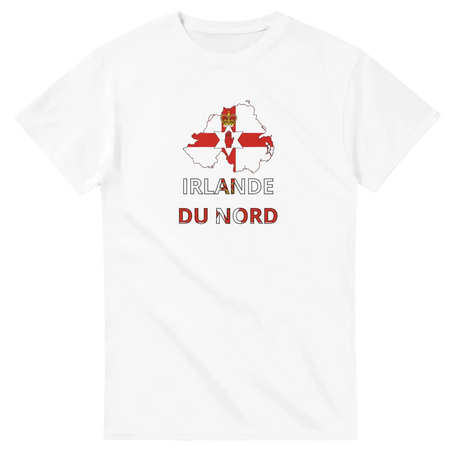 T-shirt drapeau irlande du nord en carte - pixelforma