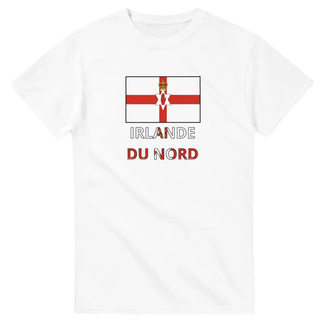 T-shirt drapeau irlande du nord en texte - pixelforma