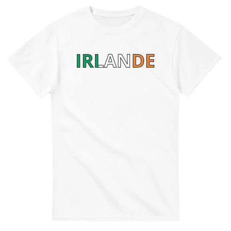 T-shirt drapeau irlande en écriture - pixelforma