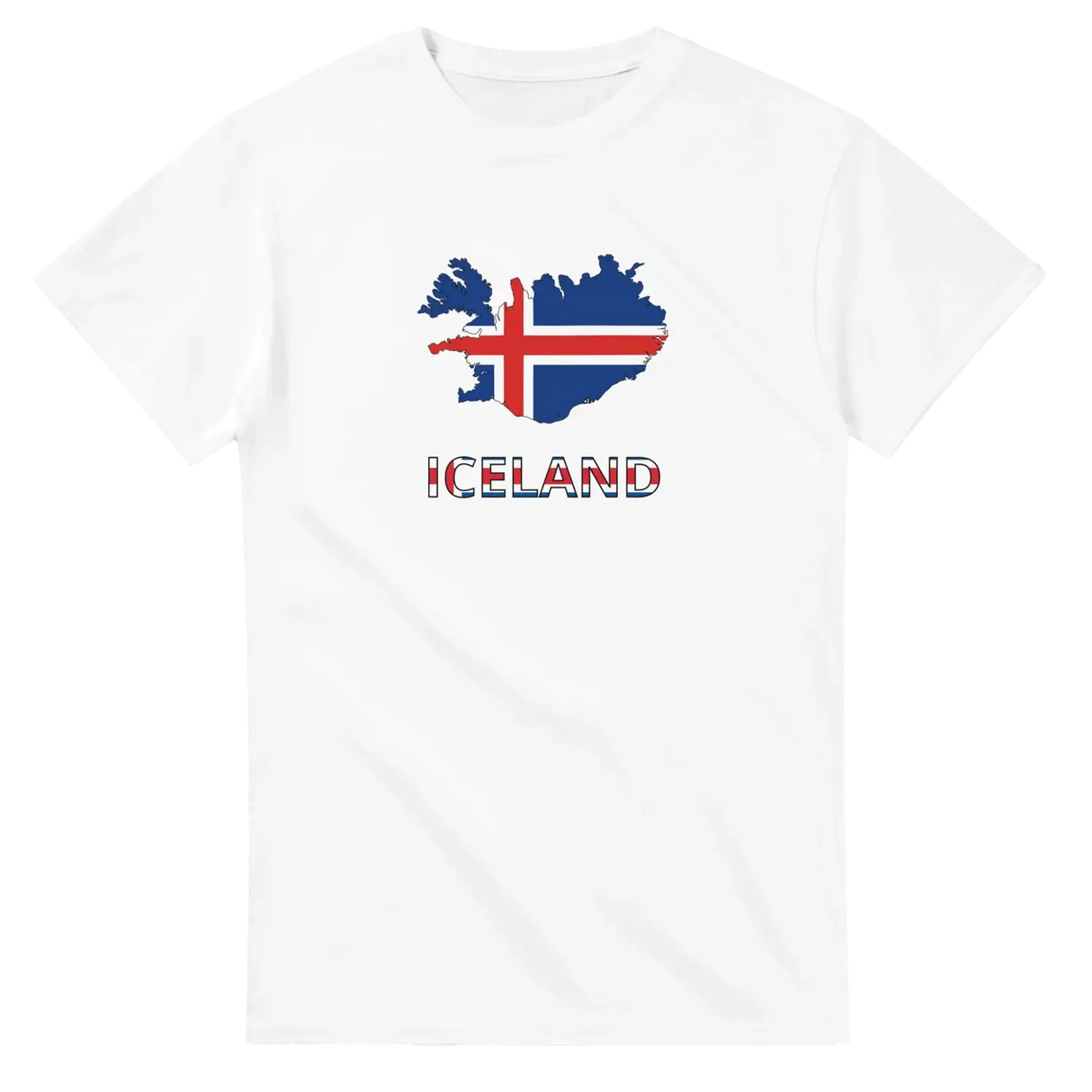 T-shirt drapeau islande carte - pixelforma