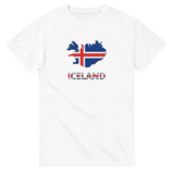 T-shirt drapeau islande carte - pixelforma