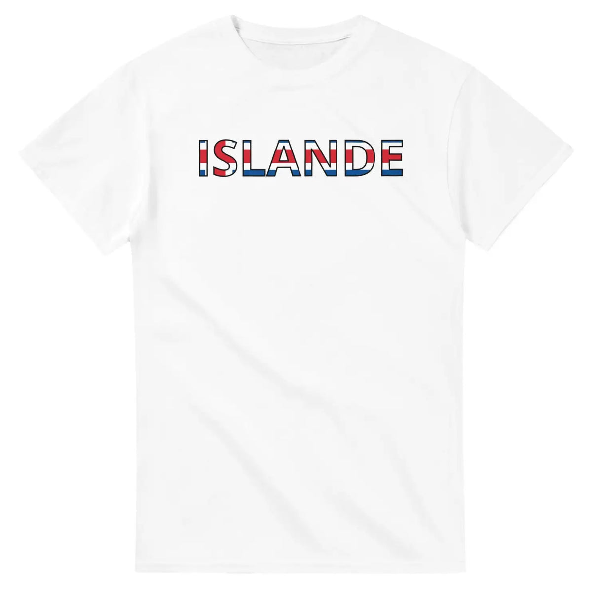 T-shirt drapeau islande en écriture - pixelforma