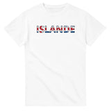 T-shirt drapeau islande en écriture - pixelforma