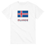 T-shirt drapeau islande en texte - pixelforma