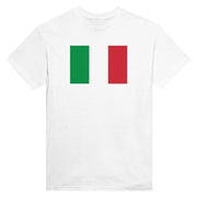 T-shirt drapeau italie imprimé en coton mélangé élégant