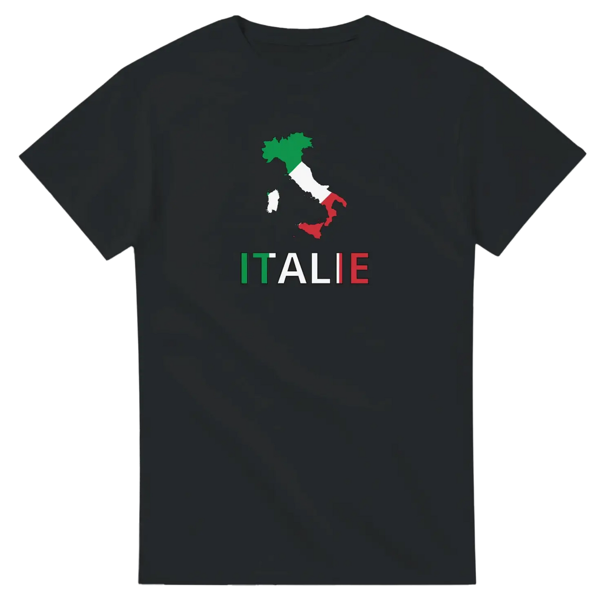 T-shirt drapeau italie en carte - pixelforma