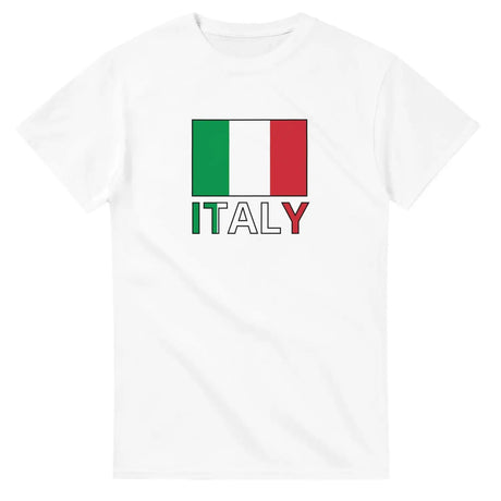 T-shirt drapeau italie texte - pixelforma