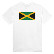 T-shirt drapeau jamaïque coton mélangé imprimé couleurs vives