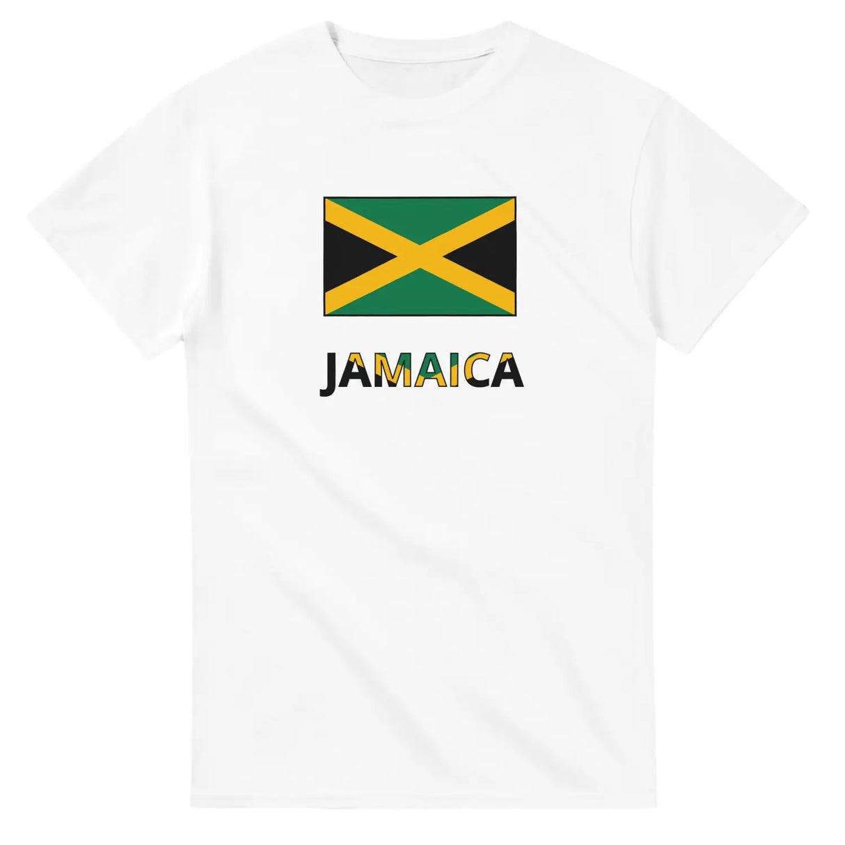 T-shirt drapeau jamaïque texte - pixelforma