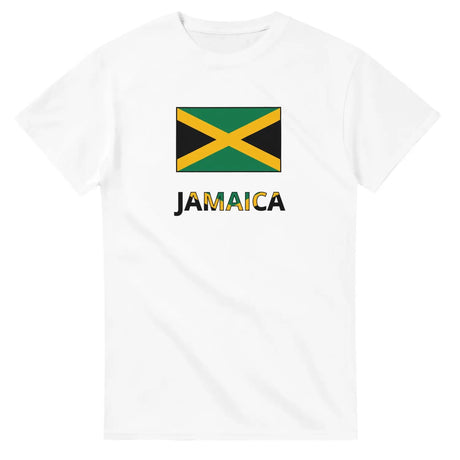 T-shirt drapeau jamaïque texte - pixelforma