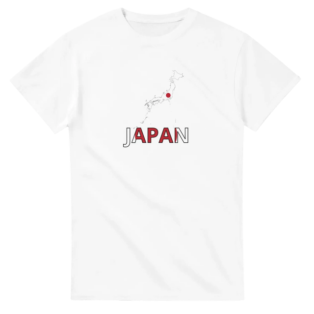 T-shirt drapeau japon carte - pixelforma