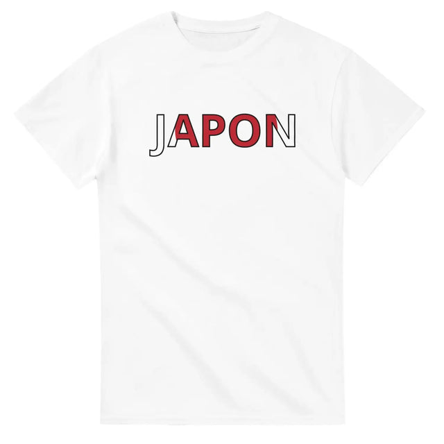 T-shirt drapeau japon en écriture - pixelforma