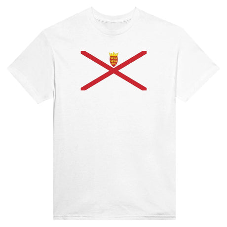 T-shirt drapeau jersey brodé en coton mélangé