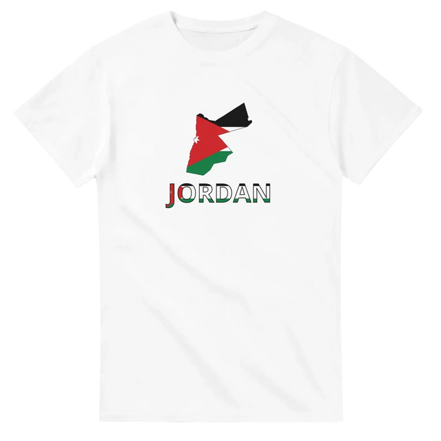 T-shirt drapeau jordanie carte - pixelforma