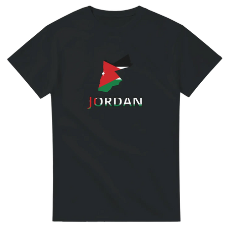 T-shirt drapeau jordanie carte - pixelforma