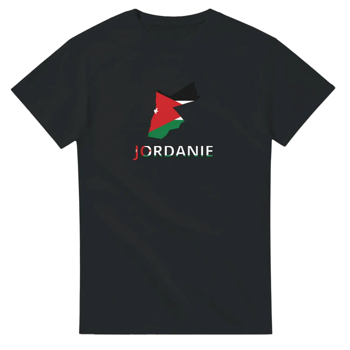 T-shirt drapeau jordanie en carte - pixelforma