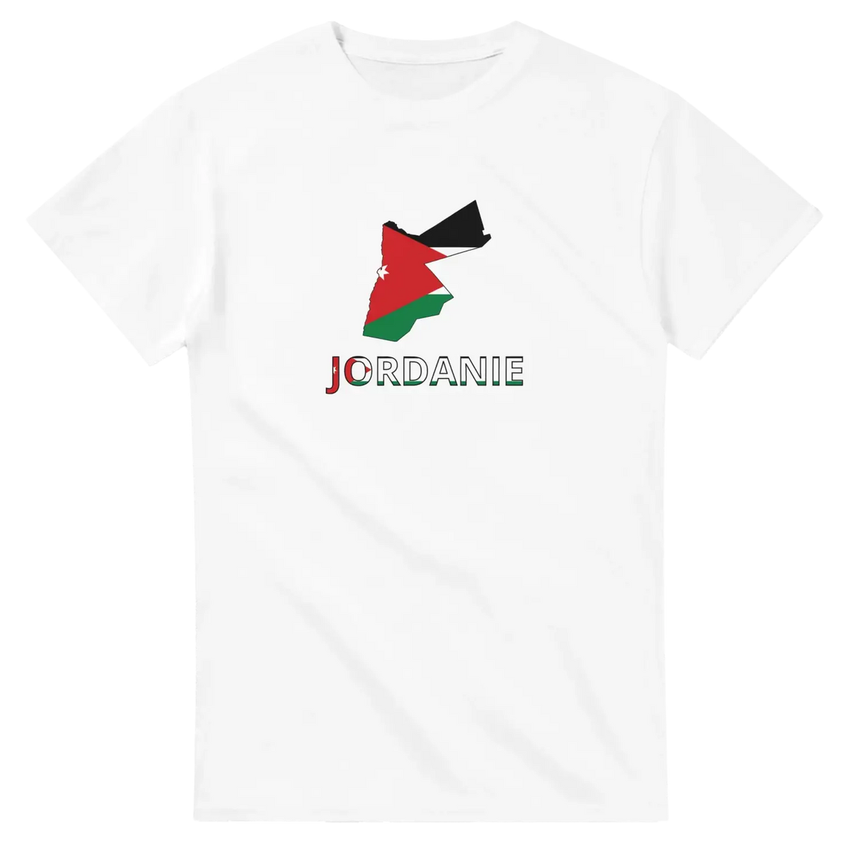 T-shirt drapeau jordanie en carte - pixelforma