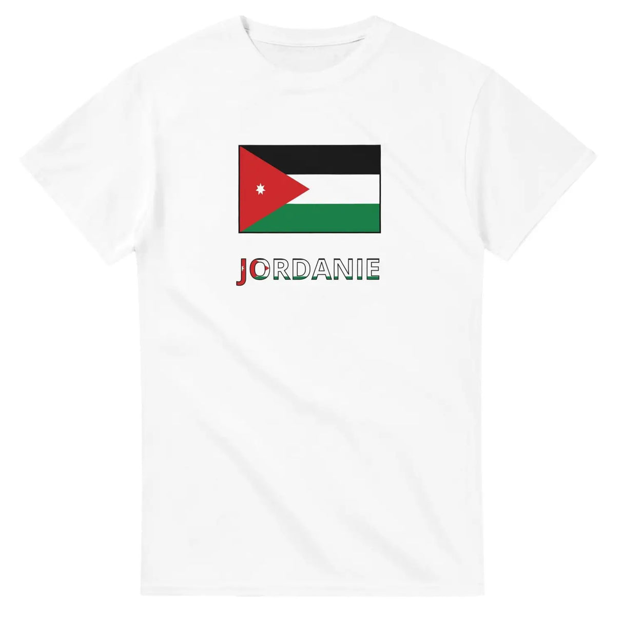 T-shirt drapeau jordanie en texte - pixelforma