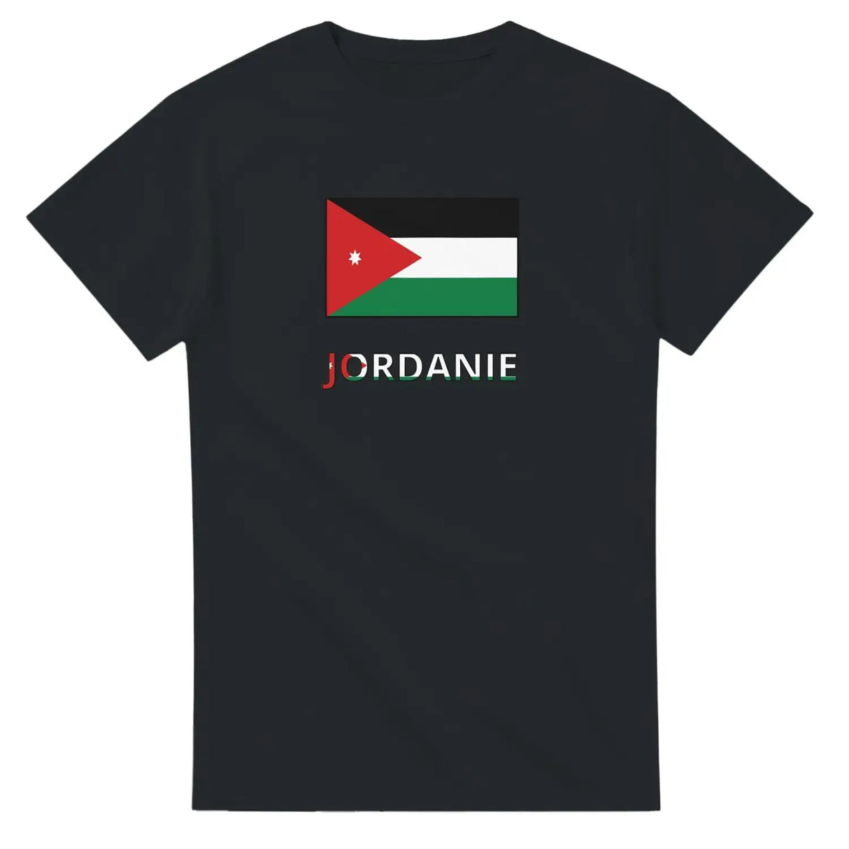 T-shirt drapeau jordanie en texte - pixelforma