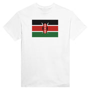 T-shirt drapeau kenya imprimé en coton épais mélangé
