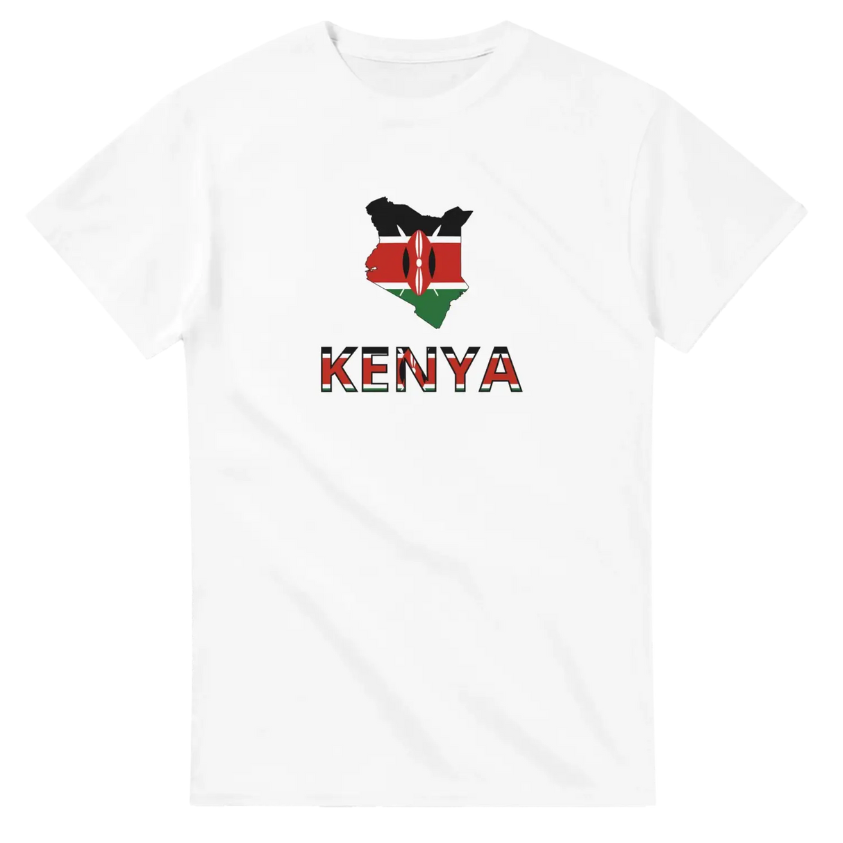 T-shirt drapeau kenya en carte - pixelforma