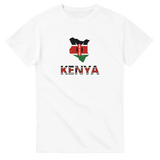 T-shirt drapeau kenya en carte - pixelforma