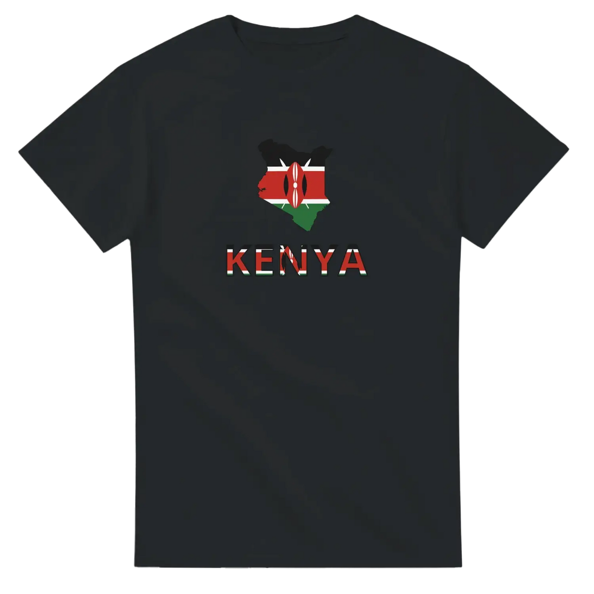 T-shirt drapeau kenya en carte - pixelforma