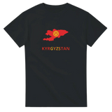 T-shirt drapeau kirghizistan carte - pixelforma