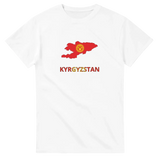 T-shirt drapeau kirghizistan carte - pixelforma