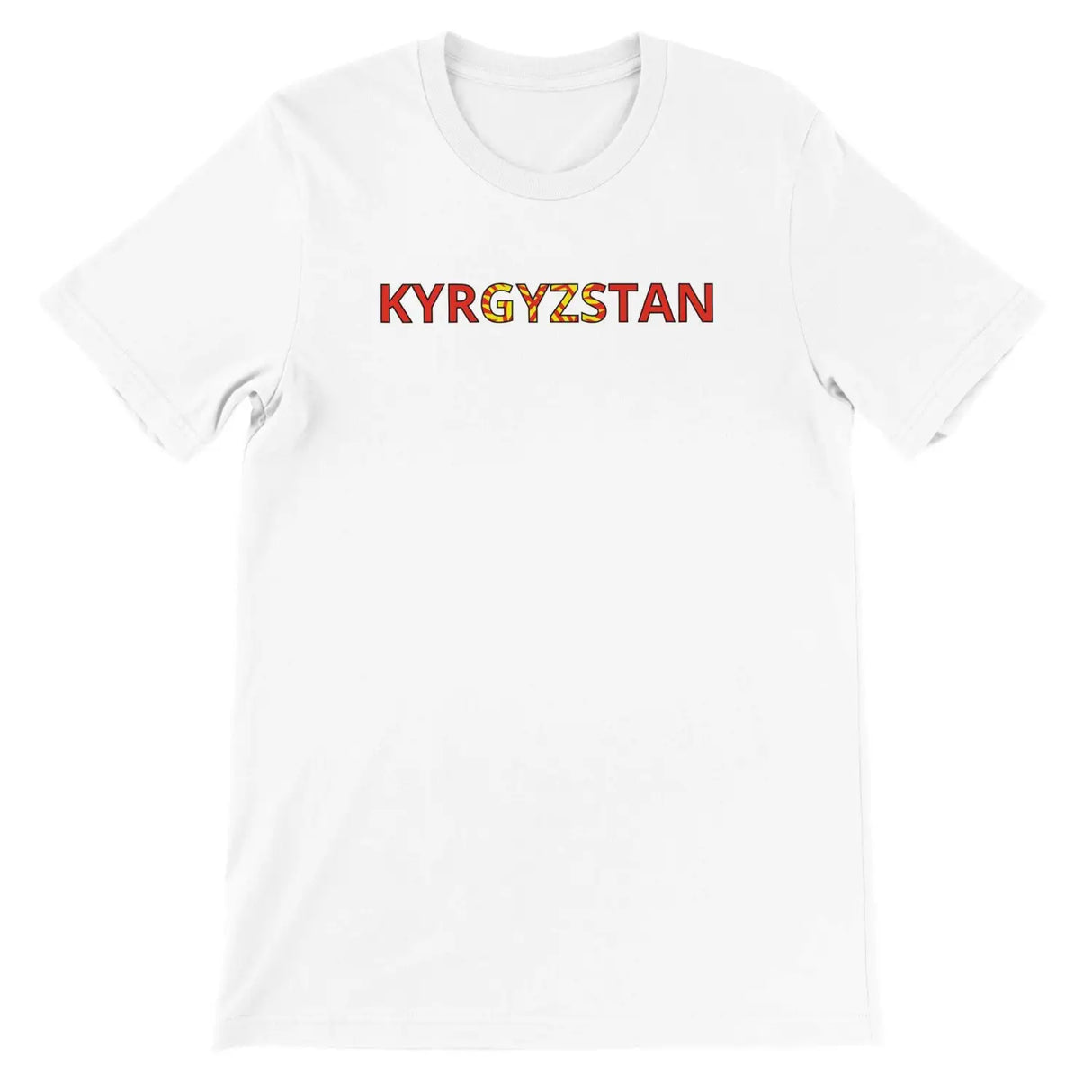 T-shirt drapeau kirghizistan - pixelforma