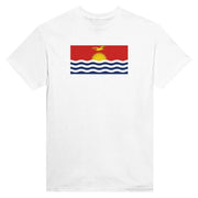 T-shirt drapeau kiribati coton mélangé imprimé élégant