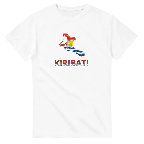 T-shirt drapeau kiribati en carte - pixelforma