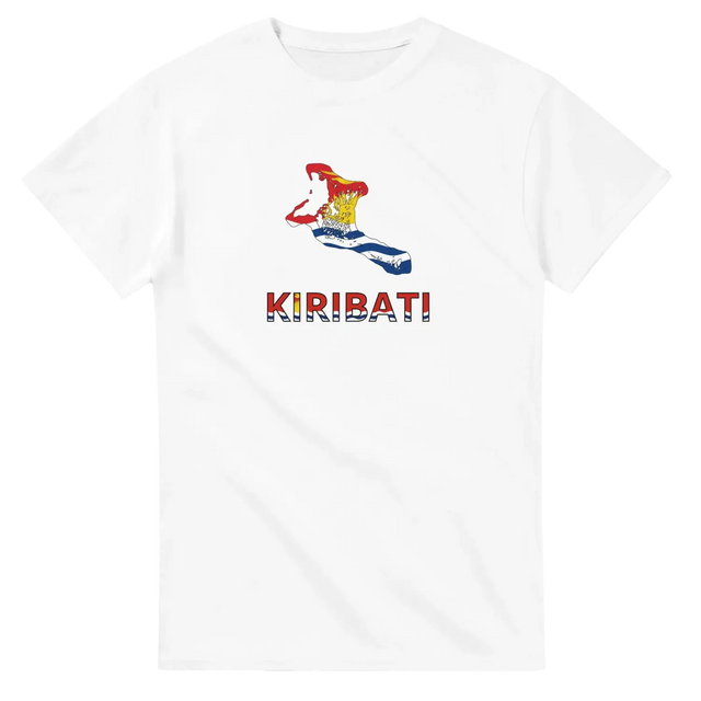 T-shirt drapeau kiribati en carte - pixelforma