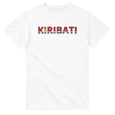 T-shirt drapeau kiribati en écriture - pixelforma