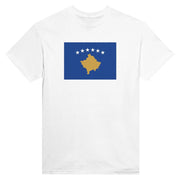 T-shirt drapeau kosovo imprimé en coton mélangé confortable