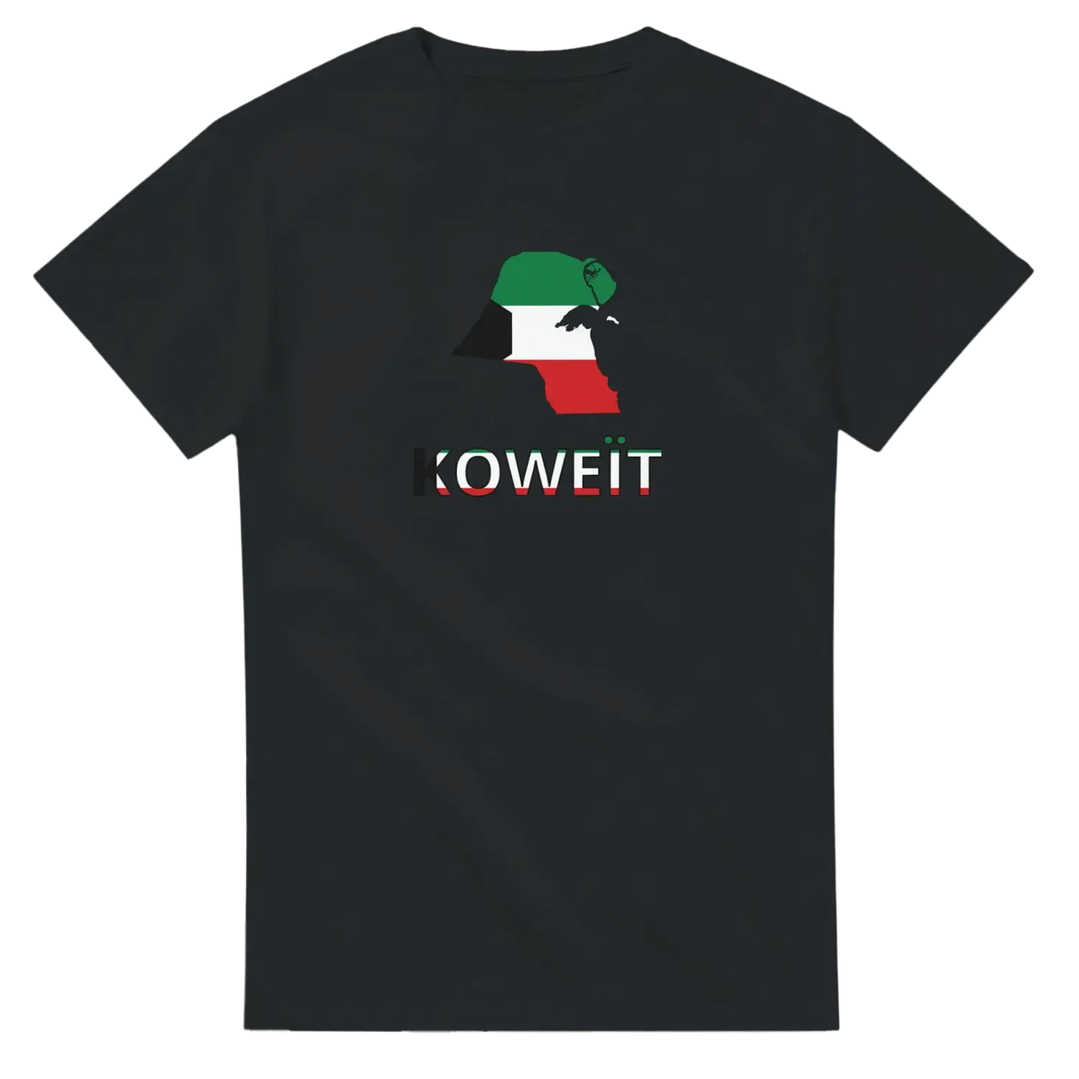 T-shirt drapeau koweït en carte - pixelforma