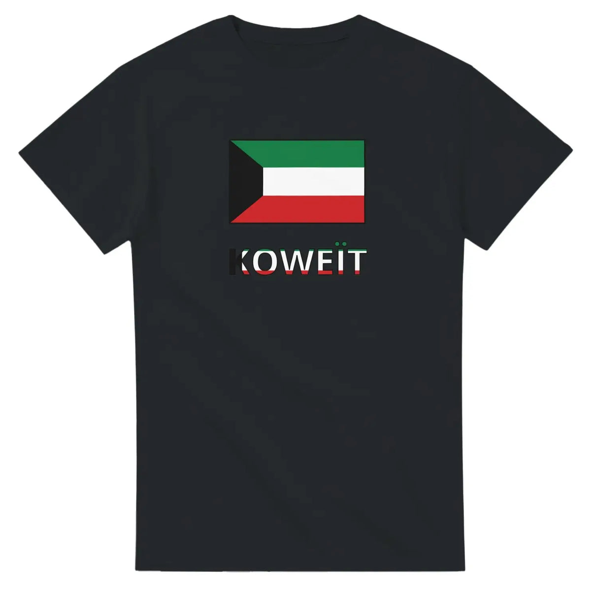 T-shirt drapeau koweït en texte - pixelforma