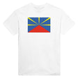 T-shirt drapeau la réunion coton mélangé brodé élégant