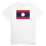 T-shirt drapeau laos imprimé en coton mélangé