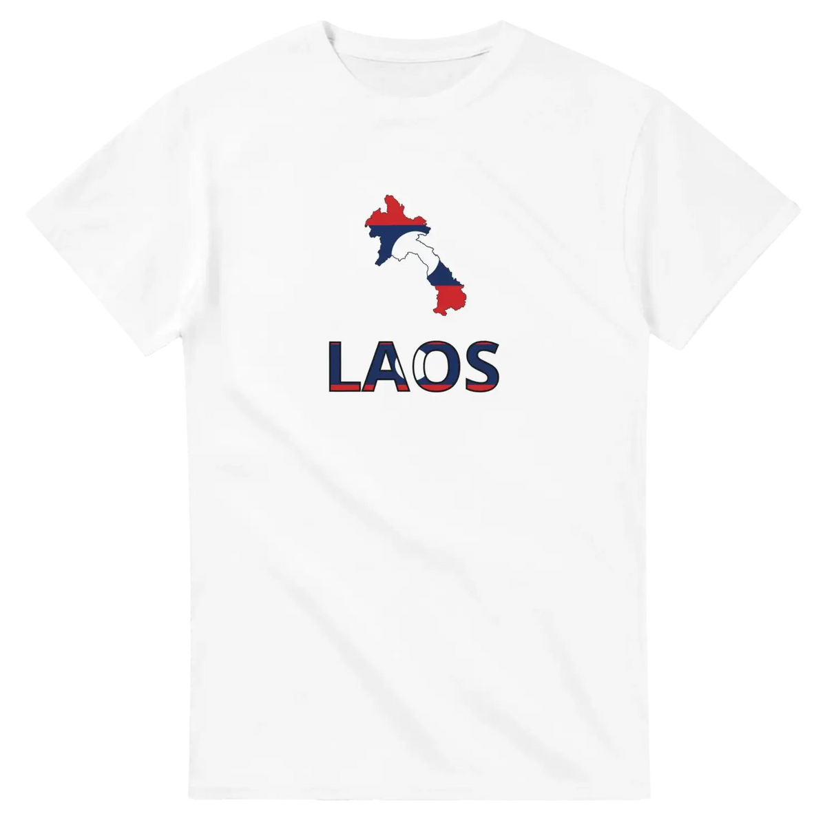 T-shirt drapeau laos en carte - pixelforma