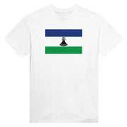 T-shirt drapeau lesotho imprimé coton mélangé manches longues