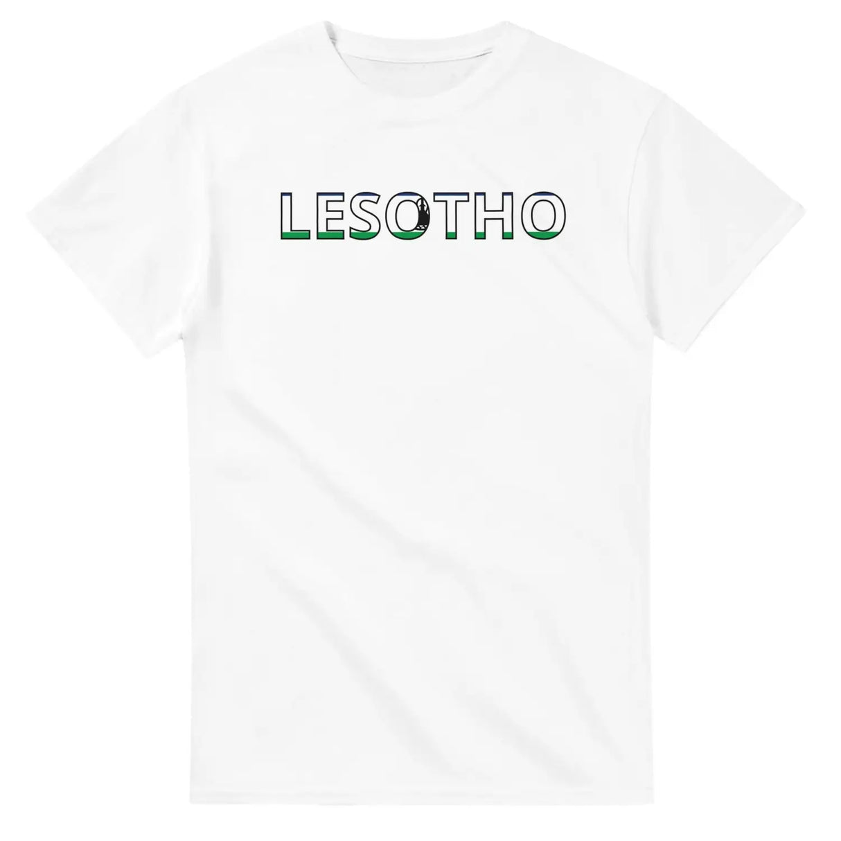 T-shirt drapeau lesotho en écriture - pixelforma