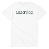 T-shirt drapeau lesotho en écriture - pixelforma