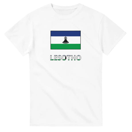 T-shirt drapeau lesotho en texte - pixelforma